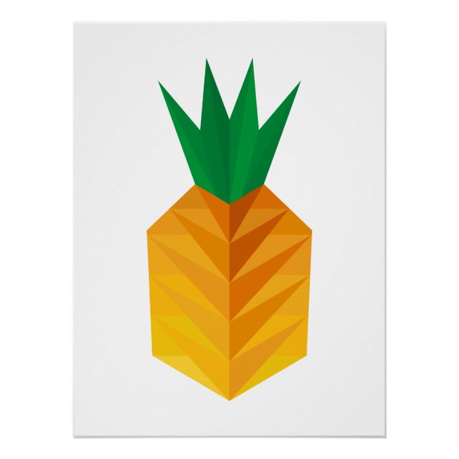 Póster Geometric Pineapple (Anverso)