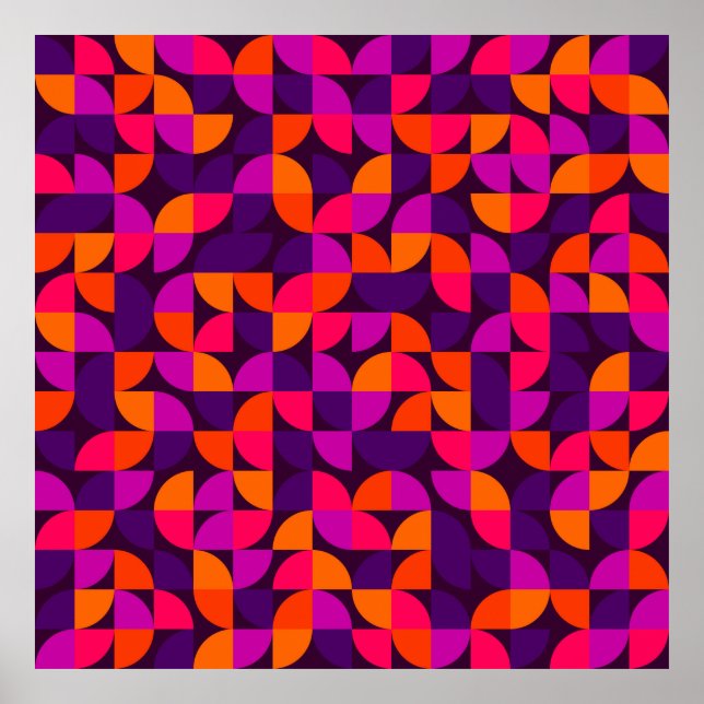 Póster Geometric seamless pattern. Abstract vintage vinta (Frente)