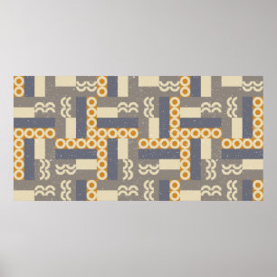 Póster Geometric seamless pattern in retro style . Modern