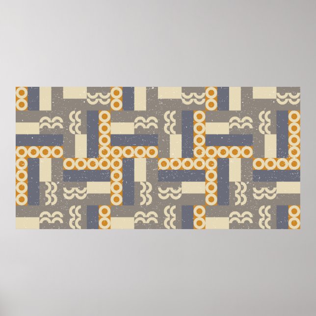 Póster Geometric seamless pattern in retro style . Modern (Frente)