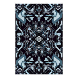 Póster Geometric Tech Grid: Cybernetic Blueprint MK-1207