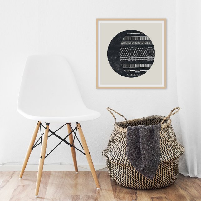 Póster Geometric Tribal Pattern Eclipse Moon Art Print (Subido por el creador)