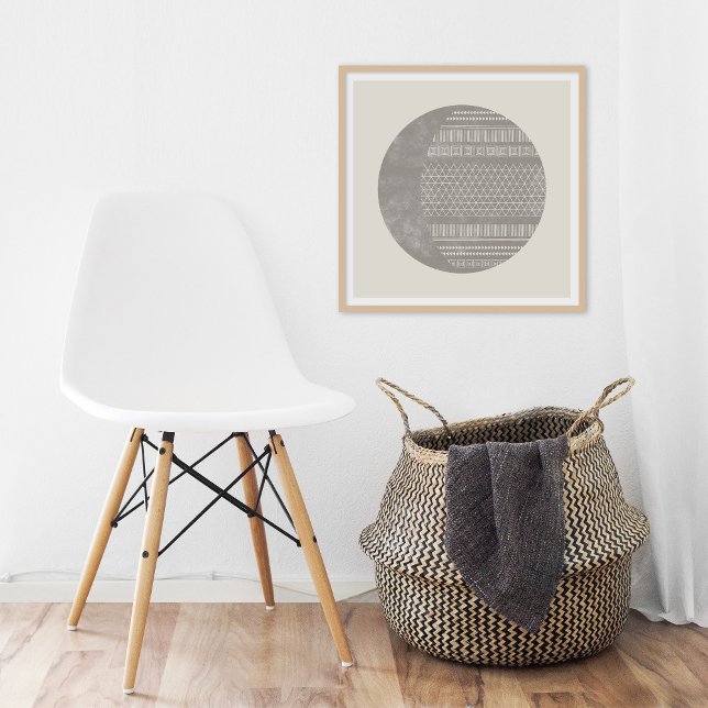 Póster Geometric Tribal Pattern Eclipse Moon Art Print (Subido por el creador)