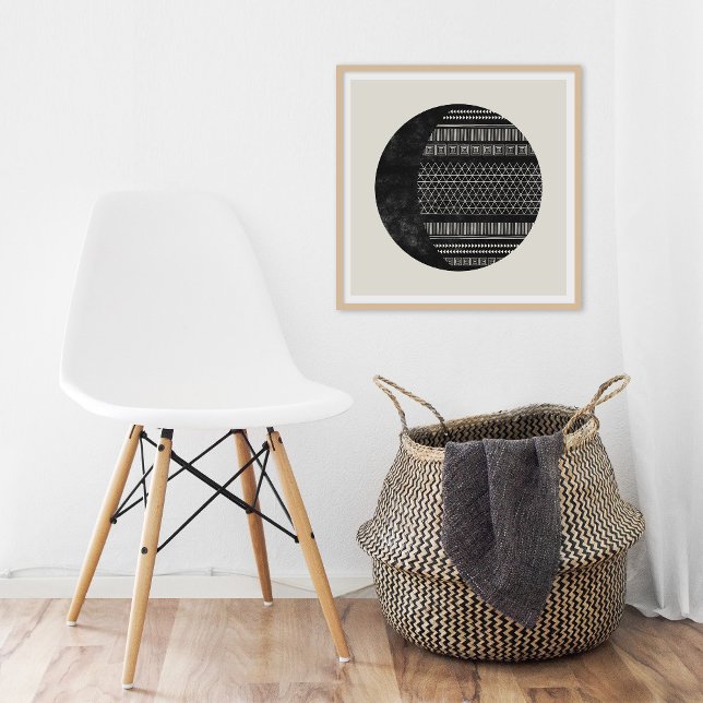 Póster Geometric Tribal Pattern Eclipse Moon Art Print (Subido por el creador)