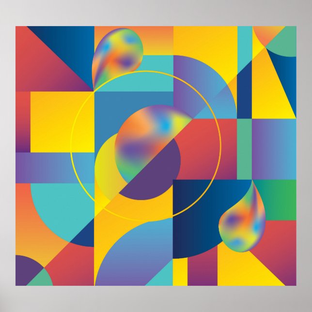 Póster Geométrica Creativa: Cubierta de cosecha abstracta (Frente)
