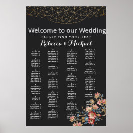 Póster Geométrica de oro