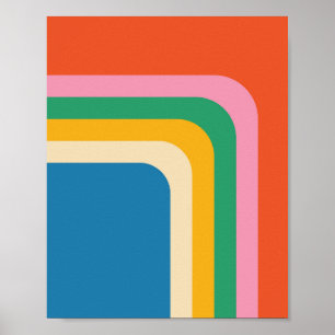 Póster Geométrica retro de los años 70