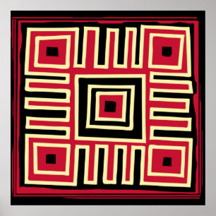 Póster geometrico abstracto modernista