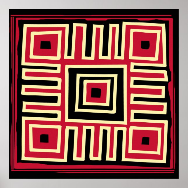 Póster geometrico abstracto modernista (Frente)