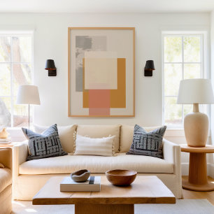 Póster Geométrico cuadrado minimalista