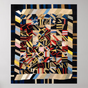 Póster Geométrico fino de aceite