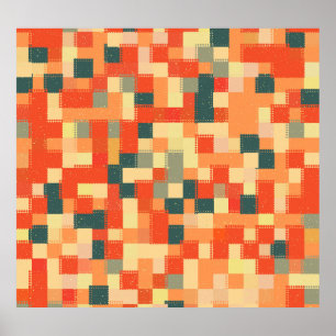 Póster Geométrico Grande: Patrón Abstracto Sin Marea.