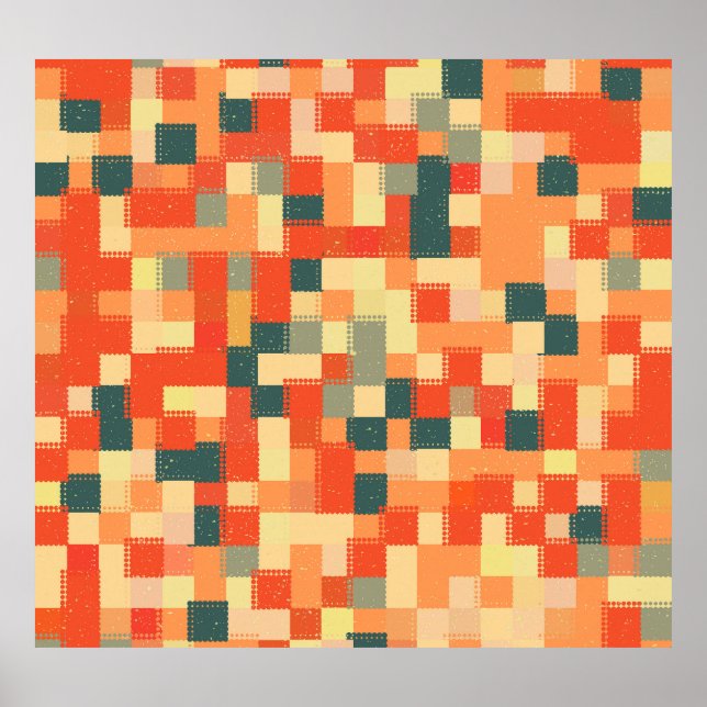 Póster Geométrico Grande: Patrón Abstracto Sin Marea. (Frente)