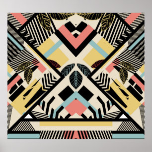 Póster Geométrico minimalista: diseño de patrones