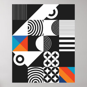 Póster Geométrico moderno de estilo escandinavo