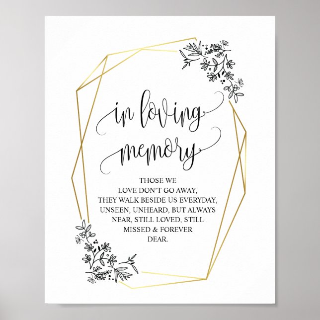 Póster Geométrico moderno En signos conmemorativos de mem (Frente)