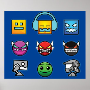 Póster geometry dash boom