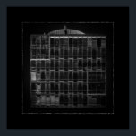 Póster Geometry No 46 with Border<br><div class="desc">An ongoing series of Black and White photos exploring the shapes and patterns of urban architecture in Toronto Canada. The Donnelly Centre for Cellular and Biomolecular Research at No 160 College St. Original photography using a Canon EOS 60D body with a Canon EF 24-105mm f/4L IS USM lens and Silver...</div>
