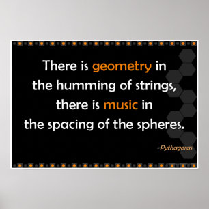Póster Geometry Pythagoras cita Poster
