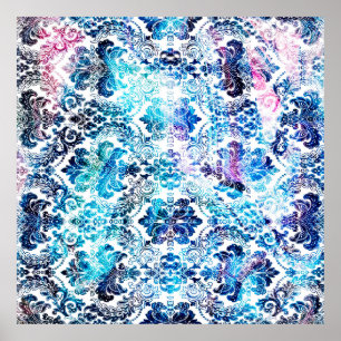 Póster Geometry repeat pattern with texture backgroundabs