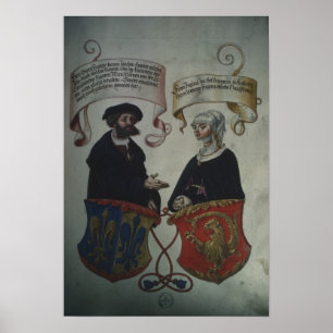 Póster Georg Fugger su esposa Regina Imhoff, 'Geheim
