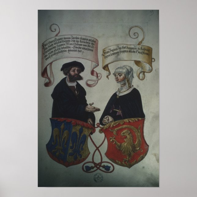 Póster Georg Fugger su esposa Regina Imhoff, 'Geheim (Frente)