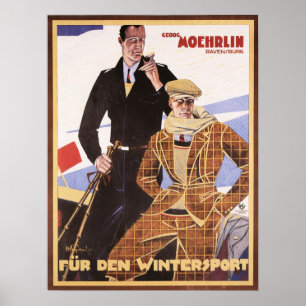 Póster Georg Moehrlin Winter Sports Fashithing Wear