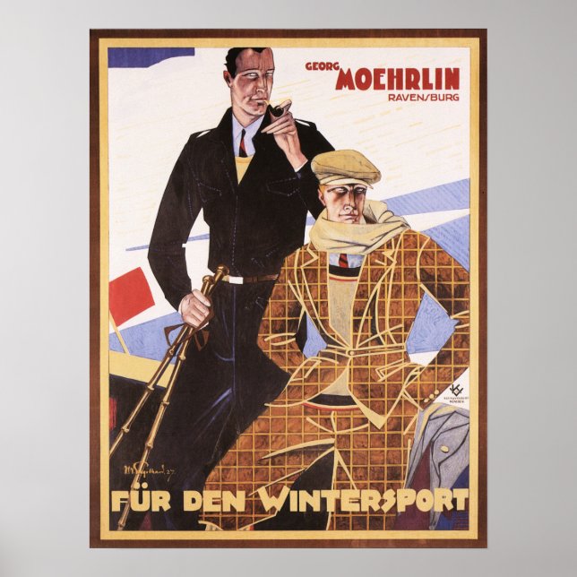 Póster Georg Moehrlin Winter Sports Fashithing Wear (Frente)