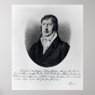 Póster Georg Wilhelm Friedrich Hegel