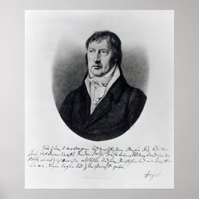 Póster Georg Wilhelm Friedrich Hegel (Frente)