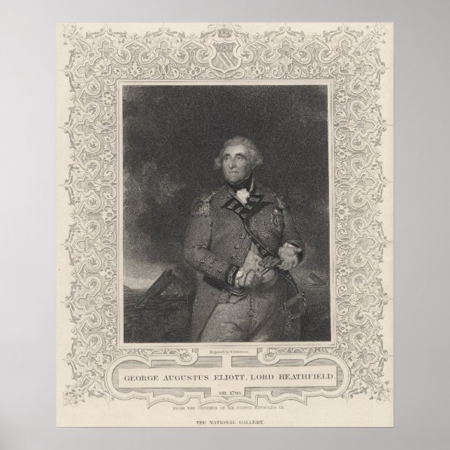 Póster George Augustus Eliott, primer barón Heathfield (Frente)