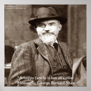 Póster George B Shaw "Family/Heaven" Wisdom Cita Regalos
