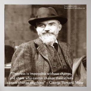 Póster George B Shaw Poster de "Cambiar cualquier cosa"