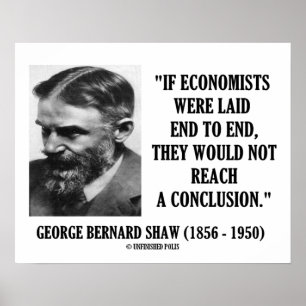 Póster George B. Shaw Si Los Economistas No Dieron Conclu