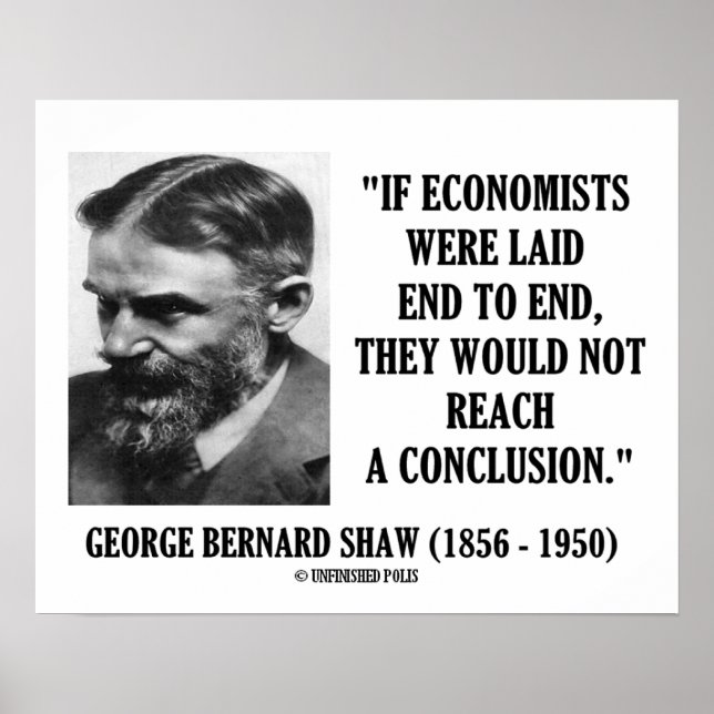 Póster George B. Shaw Si Los Economistas No Dieron Conclu (Frente)
