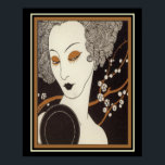 Póster George Barbier Art Deco "Chica con espejo" 16 x 20<br><div class="desc">Hermosa,  estampada Art Déco de uno de los grandes maestros - George Barbier -16 x 20</div>