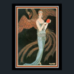 Póster George Barbier Art Deco Chica con Peacock 12 x 16<br><div class="desc">Bonita impresión Art Déco por Barbier 12 x 16</div>