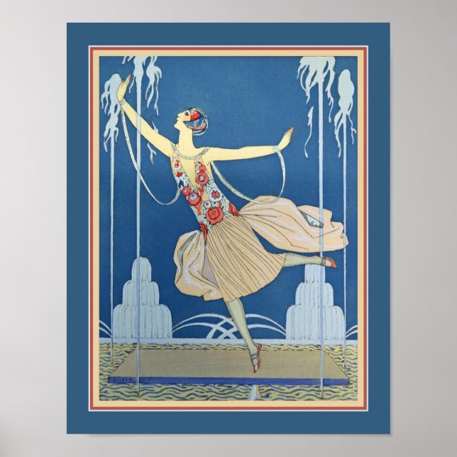 Póster George Barbier Art Deco en 1924 (Frente)