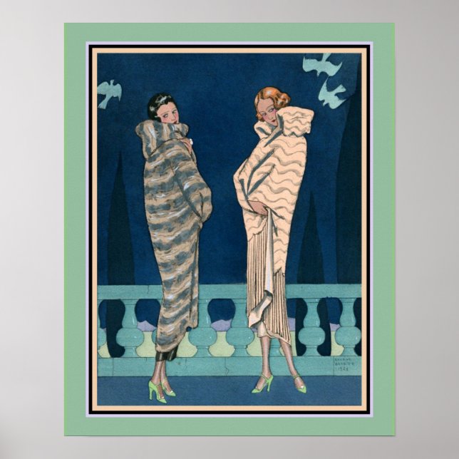 Póster George Barbier Art Deco Moda francesa (Frente)