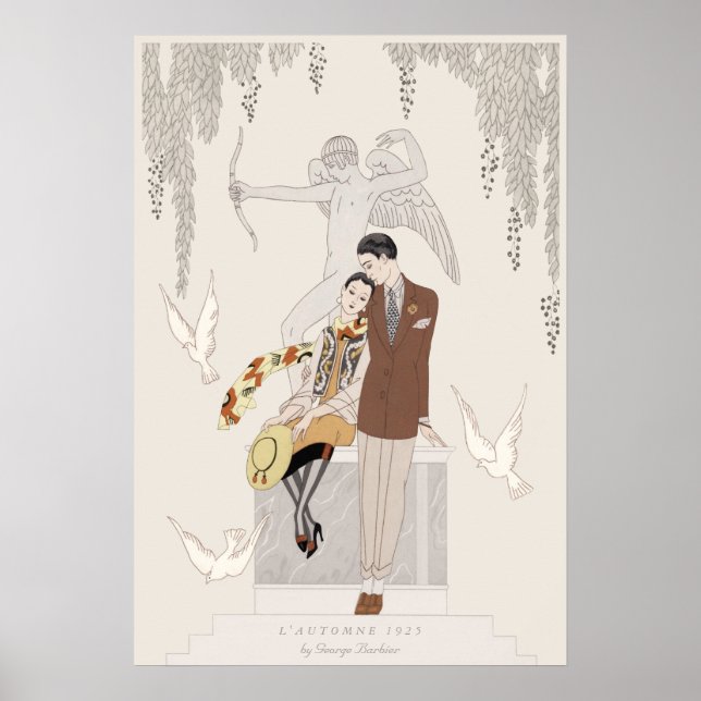 Póster George Barbier Otoño 1925 Amantes CC1225 (Frente)