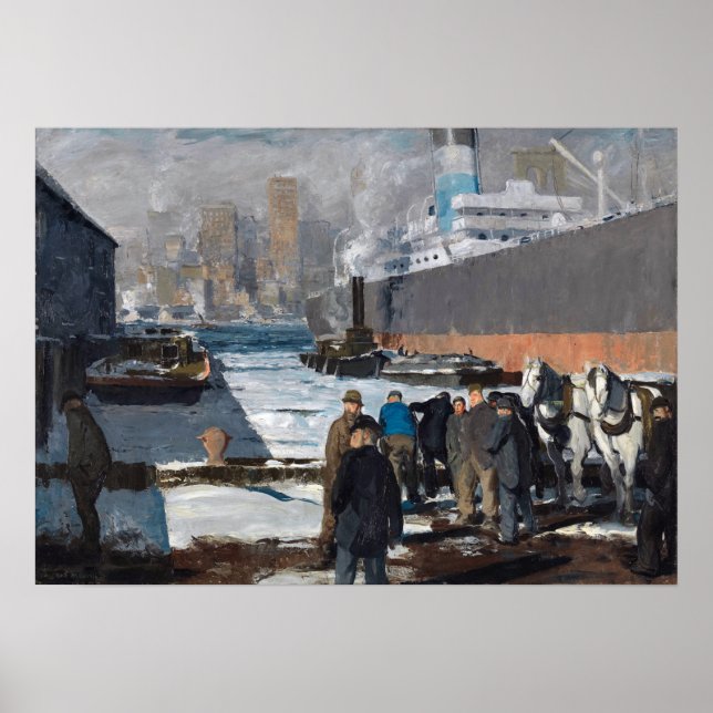 Póster George Bellows Hombres de los Docks (Frente)