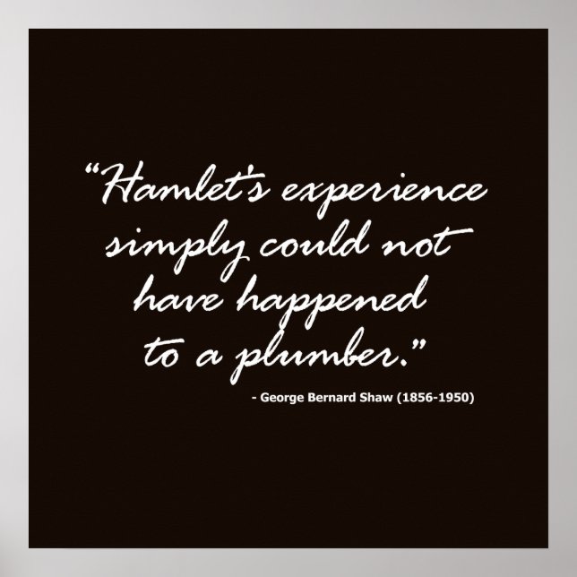 Póster George Bernard Shaw en Hamlet (Frente)