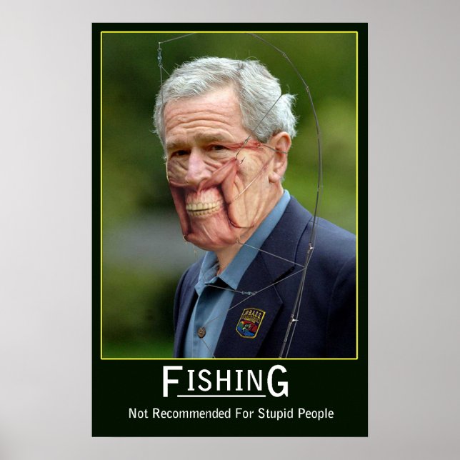 Póster George Bush Poster de Pesca (Frente)