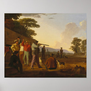 Póster George Caleb Bingham - Disparando por la carne