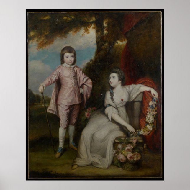 Póster George Capel, Viscount Malden y Lady Elizabeth (Frente)