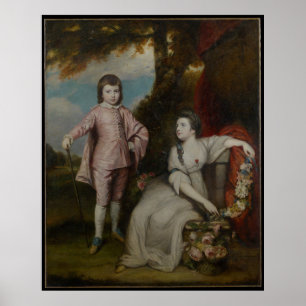 Póster George Capel, vizconde de Malden y Lady Elizabeth