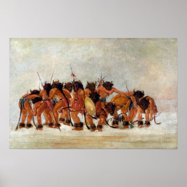 Póster George Catlin Buffalo Dance, Mandan (Frente)