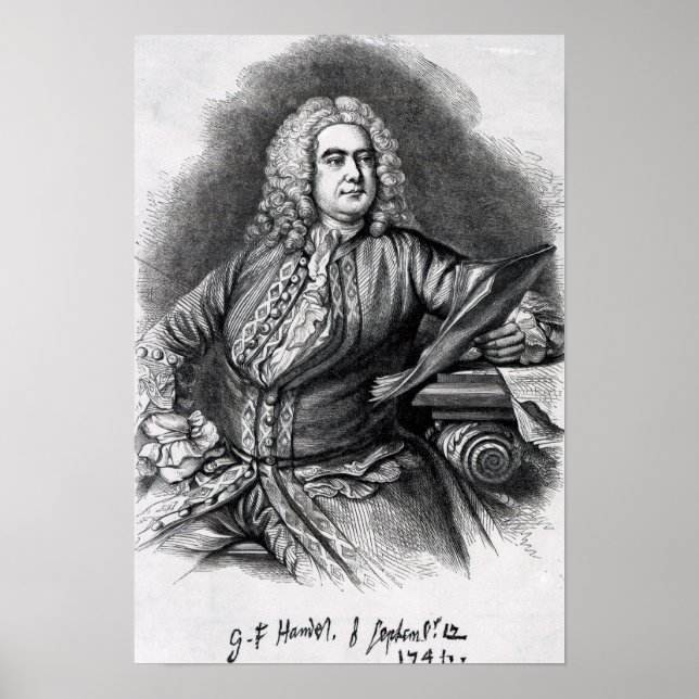 Póster George Frederick Handel, 1749 (Frente)