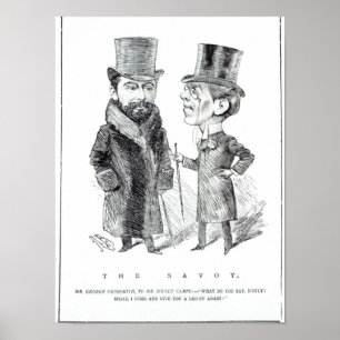 Póster George Grossmith Jnr. y Richard D'Oyly Carte