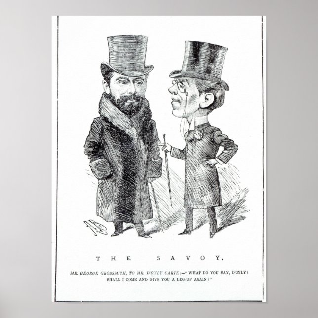 Póster George Grossmith Jnr. y Richard D'Oyly Carte (Frente)